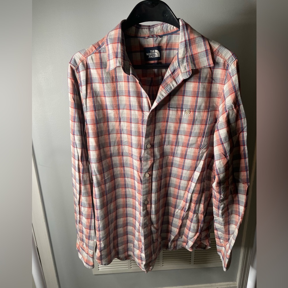 North Face Plaid Button Up